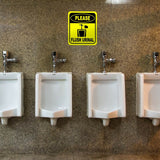 PLEASE FLUSH URINAL Toilet Metal Aluminum Composite Funny bathroom Sign