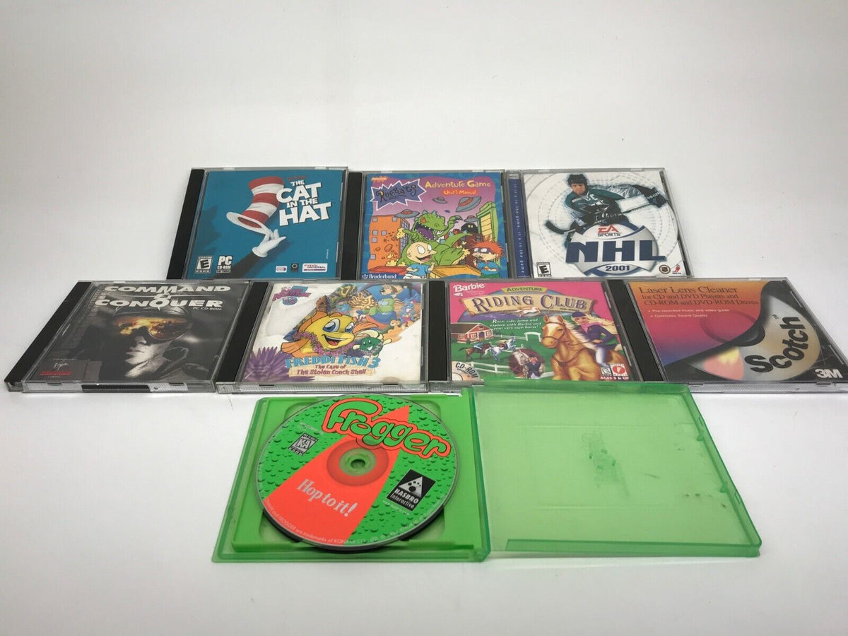 LOT OF 9 Vintage 1990-2000s PC CD-ROM Games, Music, and others USED – Work  House signs
