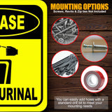 PLEASE FLUSH URINAL Toilet Metal Aluminum Composite Funny bathroom Sign