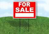 FOR SALE BLANK SPACE Plastic Yard Sign ROAD SIGN with Stand