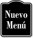 Nuevo Men  Spanish Muestra al aire libre firmar BLACK Aluminum Composite Sign