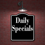 Daily Specials Elegant BLACK Aluminum Composite Sign