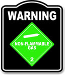 Warning_Non_Flammable_Gas_Safty_OSHA_Danger_BLACK Aluminum Composite Sign
