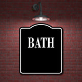 Bath BLACK Aluminum Composite Sign