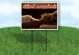 ASIAN MASSAGE therapy RELAX Plastic Yard Sign ROAD SIGN with Stand