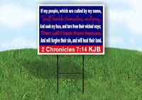 2 Chronicles 7 14 Yard Sign Road with Stand LAWN SIGN