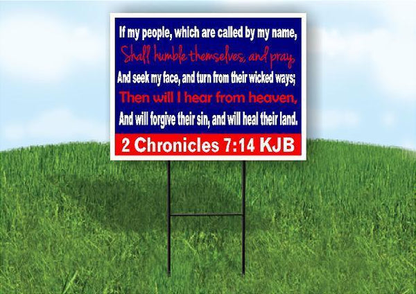 2 Chronicles 7 14 Yard Sign Road with Stand LAWN SIGN