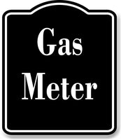 Gas Meter BLACK Aluminum Composite Sign