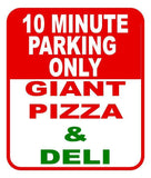 GIANT PIZZA DELI 10 MIN  outdoor ALUMINIUM COMPOSITE SIGN
