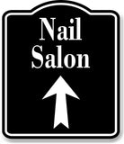 Nail Salon Up Arrow BLACK Aluminum Composite Sign