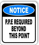 NOTICE P.P.E Required Aluminum composite sign
