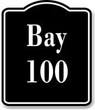 Bay 100 Bin BLACK Aluminum Composite Sign