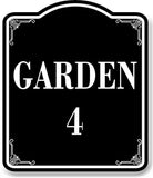 Garden 4 BLACK Aluminum Composite Sign