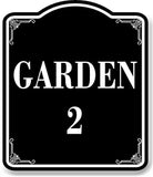 Garden 2 BLACK Aluminum Composite Sign