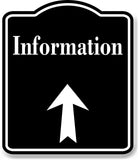 Information Up Arrow BLACK Aluminum Composite Sign