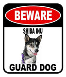 BEWARE BELLA SHIBA INU GUARD DOG Metal Aluminum Composite Sign