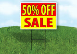 50% off SALE RED YELLOW Plastic Yard Sign ROAD SIGN with Stand