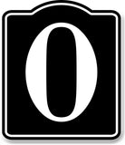 Letter O Bin Aisle Row Marker Label BLACK Aluminum Composite Sign