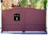 This Way Down Arrow BLACK Aluminum Composite Sign