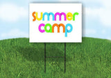 Summer camp colorful Yard Sign Road with Stand LAWN SIGN
