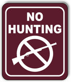 NO HUNTING GRAPHIC TRAIL CAMPING Metal Aluminum composite sign
