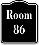 Room 86 Number Building BLACK Aluminum Composite Sign