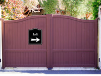 Loft Right Arrow BLACK Aluminum Composite Sign