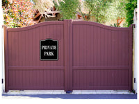 Private Park BLACK Aluminum Composite Sign