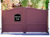 Private Park BLACK Aluminum Composite Sign