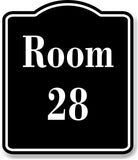 Room 28 Number Building BLACK Aluminum Composite Sign