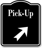 Pick-Up 45 Degree Up Right Arrow BLACK Aluminum Composite Sign