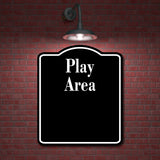 Play Area Zoo BLACK Aluminum Composite Sign