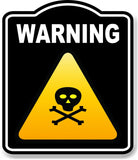 Warning Toxic Skull Risk Caution OSHA Danger BLACK Aluminum Composite Sign