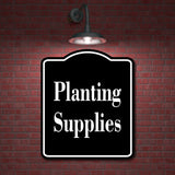 Planting Supplies BLACK Aluminum Composite Sign