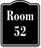 Room 52 Number Building BLACK Aluminum Composite Sign