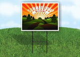 Summer camp WELCOME Yard Sign Road with Stand LAWN SIGN