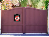 No Fires Symbol Prohibition BLACK Aluminum Composite Sign