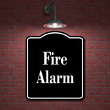 Fire Alarm Elegant BLACK Aluminum Composite Sign