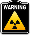 Warning Radiation Risk Caution OSHA Danger BLACK Aluminum Composite Sign
