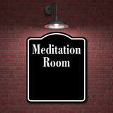 Meditation Room BLACK Aluminum Composite Sign