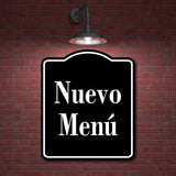 Nuevo Men  Spanish Muestra al aire libre firmar BLACK Aluminum Composite Sign