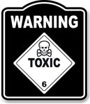Warning Toxic Flammable Gas OSHA Danger BLACK Aluminum Composite Sign