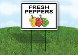 FRESH PEPPERS Yard Sign Road with Stand LAWN SIGN
