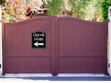 Liquor Store Left Arrow BLACK Aluminum Composite Sign