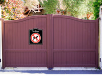 No Dogs Symbol Prohibition BLACK Aluminum Composite Sign