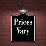 Prices Vary Elegant BLACK Aluminum Composite Sign