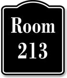 Room 213 Number Building BLACK Aluminum Composite Sign