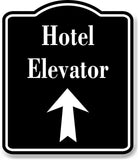 Hotel Elevator Up Arrow BLACK Aluminum Composite Sign