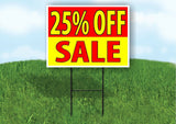 25% off SALE RED YELLOW Plastic Yard Sign ROAD SIGN with Stand