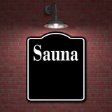 Sauna Day Spa BLACK Aluminum Composite Sign